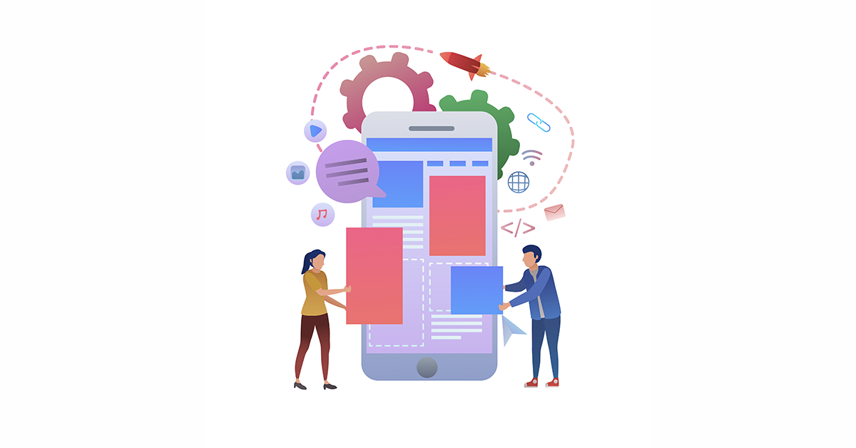 A smartphone screen shows a mobile app registration form with fields for email, company, and phone.